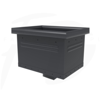 Kosz zlewowy do systemu rynnowego Krop Stal Kwadrat w kolorze grafitowym